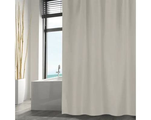 Rideau de douche MSV taupe polyester (pes) 120 x 200 cm brun gris