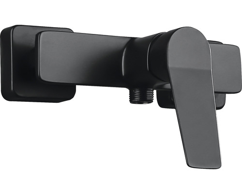 Schwarze Einhebelmischbatterie zur Wandmontage