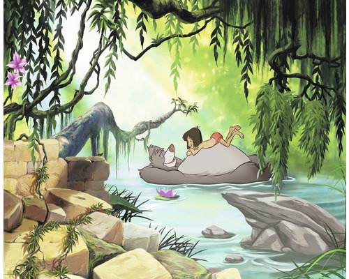 Papier peint panoramique papier 8-4106 Disney Edition 4 Jungle book swimming Baloo 8 pces 368 x 254 cm