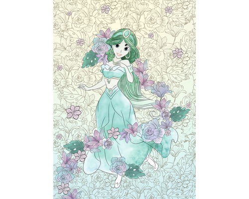 Fototapete Vlies DX4-080 Disney Edition 4 Jasmin Pale Flowers 4-tlg. 200 x 280 cm