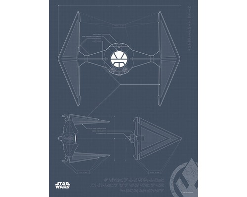 Poster SW Blueprint Sith TIE-Fighter 40x30 cm