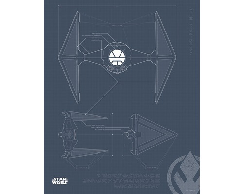Poster SW Blueprint Sith TIE-Fighter