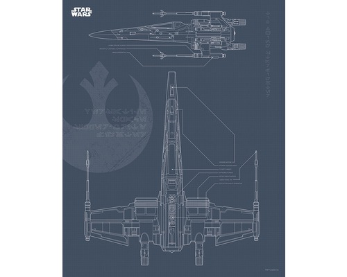 Poster SW Blueprint X-Wing