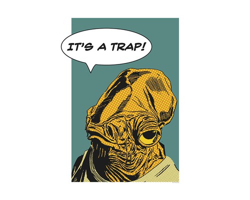 Poster SW Classic Comic Quote Ackbar 70x50 cm