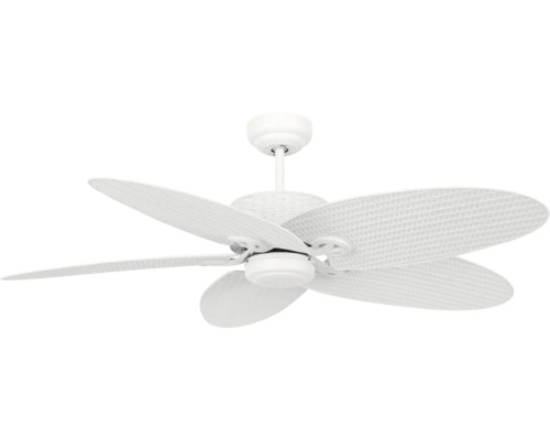 Ventilateur de plafond sans éclairage FIJIAN II WH Ø 132 mm 67 W métal blanc Ventilateur de plafond blanc avec cinq pales