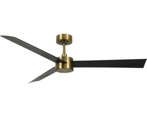 Ventilateur de plafond avec éclairage CLIMATE IV B/W Ø 132 mm 35 W métal laiton brossé