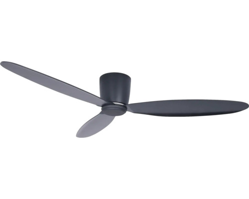 Ventilateur de plafond sans éclairage RADAR BK Ø 132 mm 35 W plastique noir Ventilateur de plafond à trois pales
