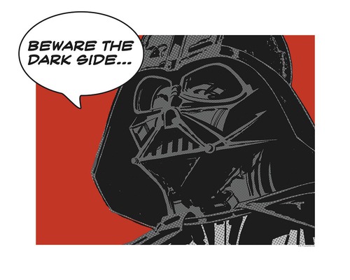 Poster SW Classic Comic Quote Vader 40x50 cm