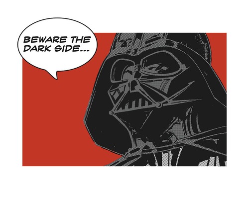 Poster SW Classic Comic Quote Vader 50x70 cm