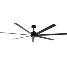Ventilateur de plafond noir avec six pales