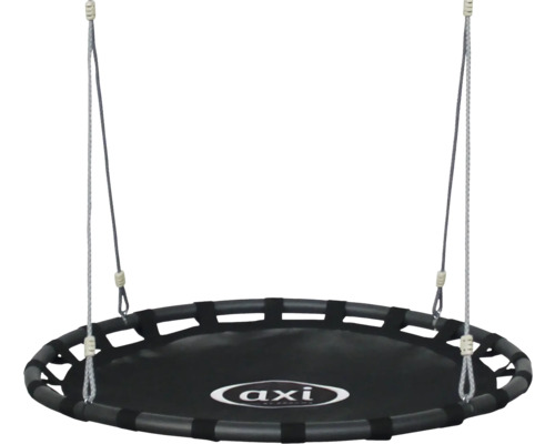 Balancelle nid d''oiseau ronde avec cordes de suspension et logo AXI