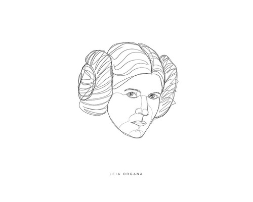 Poster SW Classic Force Faces Leia 70x50 cm