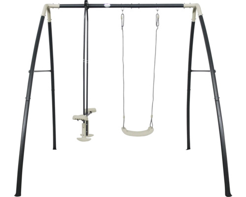 Portique avec un siège de balançoire et une balançoire à pas