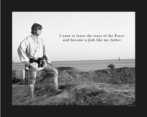 Poster SW Classic Luke Quote 40x50 cm