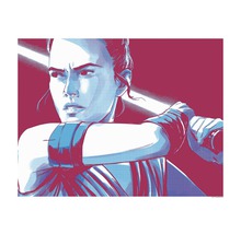 Poster SW Faces Rey 40x50 cm