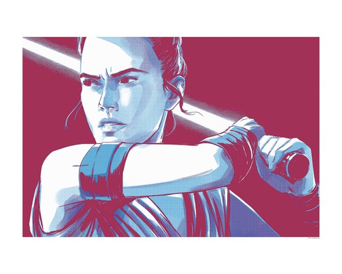 Poster SW Faces Rey 50x70 cm