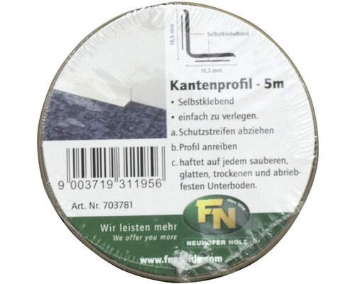 Profil de bordure autocollant, rouleau de cinq mètres