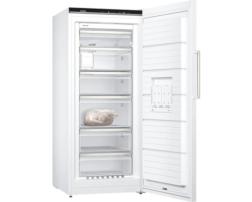 Geöffneter Gefrierschrank mit Gefrierschubladen