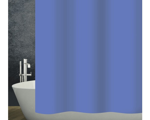 Rideau de douche Diaqua textile Basic bleu 180x180 cm