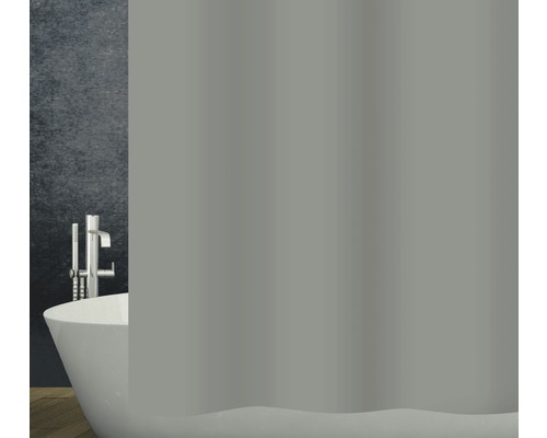Duschvorhang Diaqua Textil Basic grau 180x180 cm