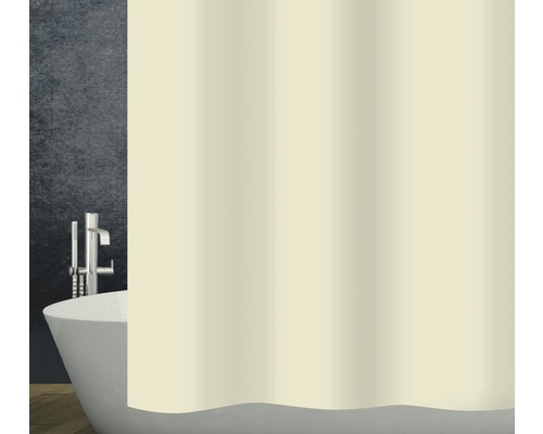 Rideau de douche Diaqua textile Basic beige clair 180x180 cm
