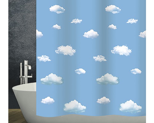 Rideau de douche Diaqua textile Clouds 180x180 cm