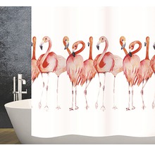 Duschvorhang Diaqua Textil Flamingo 180x180 cm-thumb-0