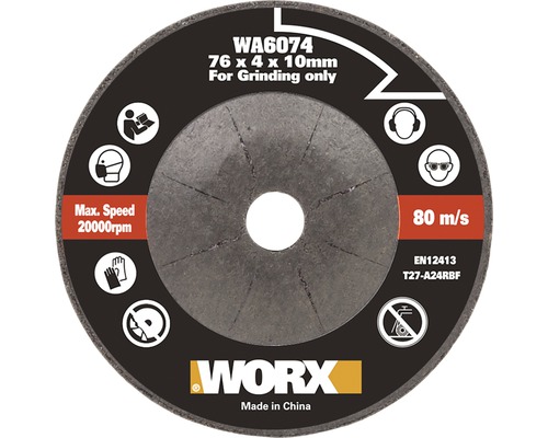 Worx Schleifscheibe WA6074 für Akku Mini-Winkelschleifer WX801
