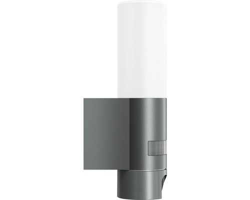 Graue Aussenwandleuchte mit Bewegungsmelder