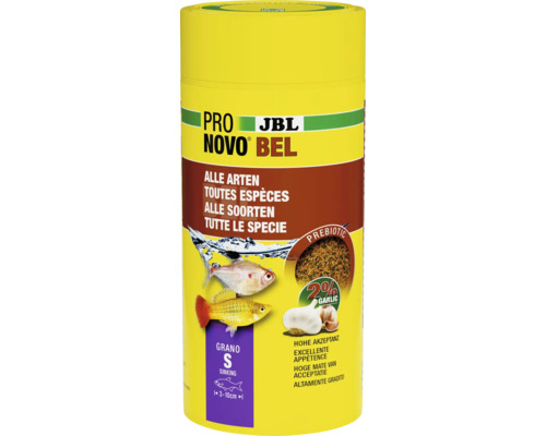 Aliments en granulés JBL PRONOVO BEL GRANO S probiotiques à l'ail 1000 ml