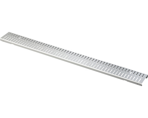 Grille Alcadrain pour caniveau de drainage de façades et de terrasses MW 4/38 acier inoxydable 998x100x20 mm