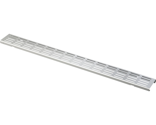 Grille Alcadrain pour caniveau de drainage de façades et de terrasses MW 54/6 acier inoxydable 998x100x20 mm