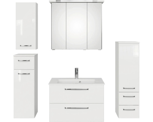 Set de meubles de salle de bains pelipal Kumba 137 cm blanc 6 pièces 99.777125093