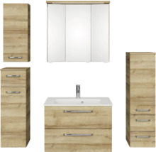 Set de meubles de salle de bains pelipal Kumba 137 cm chêne riviera 6 pièces 99.777121473