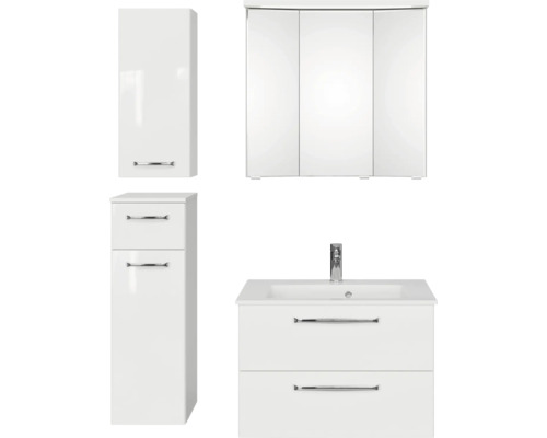 Set de meubles de salle de bains pelipal Kumba 107 cm blanc 5 pièces 99.777121094