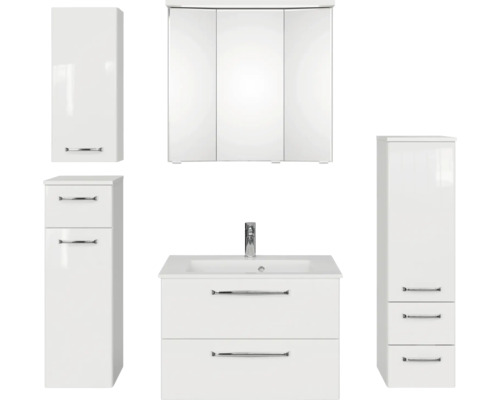 Set de meubles de salle de bains pelipal Kumba 137 cm blanc 6 pièces 99.777121093