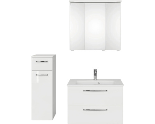 Set de meubles de salle de bains pelipal Kumba 107 cm blanc 4 pièces 99.777121091