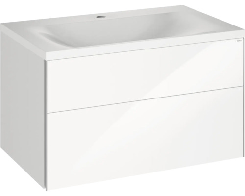 Waschbecken mit Unterschrank KEUCO Royal Reflex BxHxT 80x48x49 cm Frontfarbe weiss glänzend