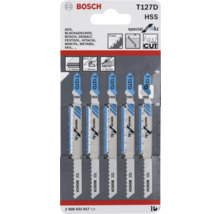 Lames de scie sauteuse Bosch T127D HSS, jeu, adaptées à l''aluminium