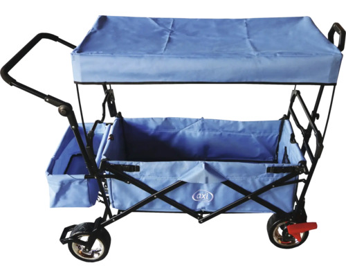 Chariot à bras avec baldaquin et compartiment de rangement