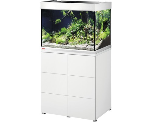 Ensemble d'aquariums EHEIM proximaTEC 175 avec filtre, éclairage LED, chauffage, meuble bas blanc