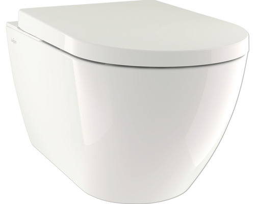 Dusch-WC Set Jungborn Basic Tiefspüler ohne Spülrand weiss mit WC-Sitz