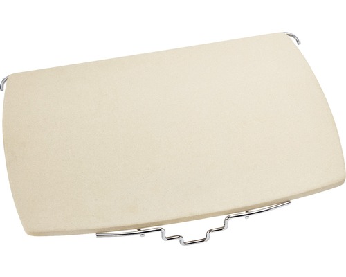 Pierre à pizza avec support en métal