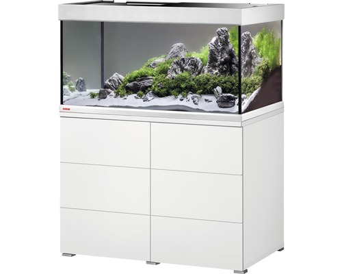 Ensemble d'aquariums EHEIM proximaTEC 250 avec filtre, éclairage LED, chauffage, meuble bas blanc