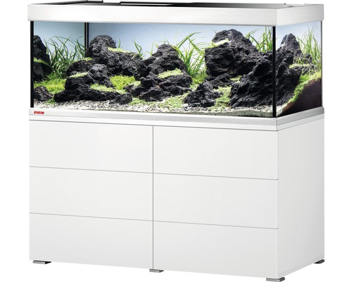 Ensemble d'aquariums EHEIM proximaTEC 325 avec filtre, éclairage LED, chauffage, meuble bas blanc