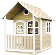 Maisonnette en bois pour enfants avec véranda et fenêtres