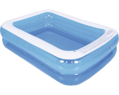 Ensemble de piscine hors sol à pose rapide Familypool PVC rectangulaire 197x143x49 cm sans accessoires bleu/blanc