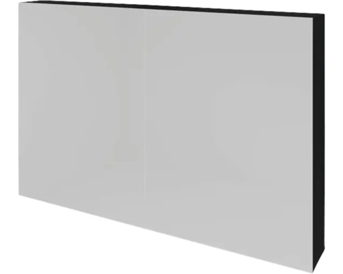 Spiegelschrank sanox BxHxT 100x65x12 cm schwarz matt