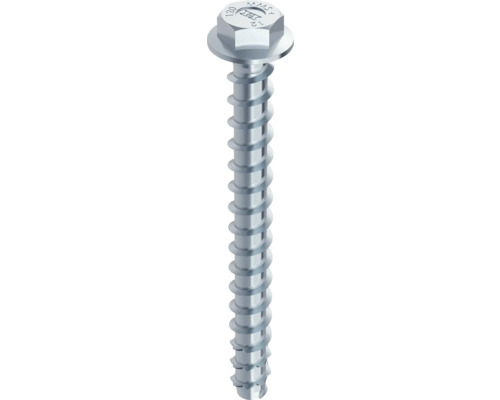 HECO-MULTI-MONTI-plus SS Betonschraube Sechskant Vollgewinde 7,5 x 60 mm blau verzinkt 50 Stück Betonschraube mit Sechskantkopf und Gewinde