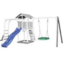 Aire de jeux avec toboggan, balançoire et structure d''escalade pour le jardin